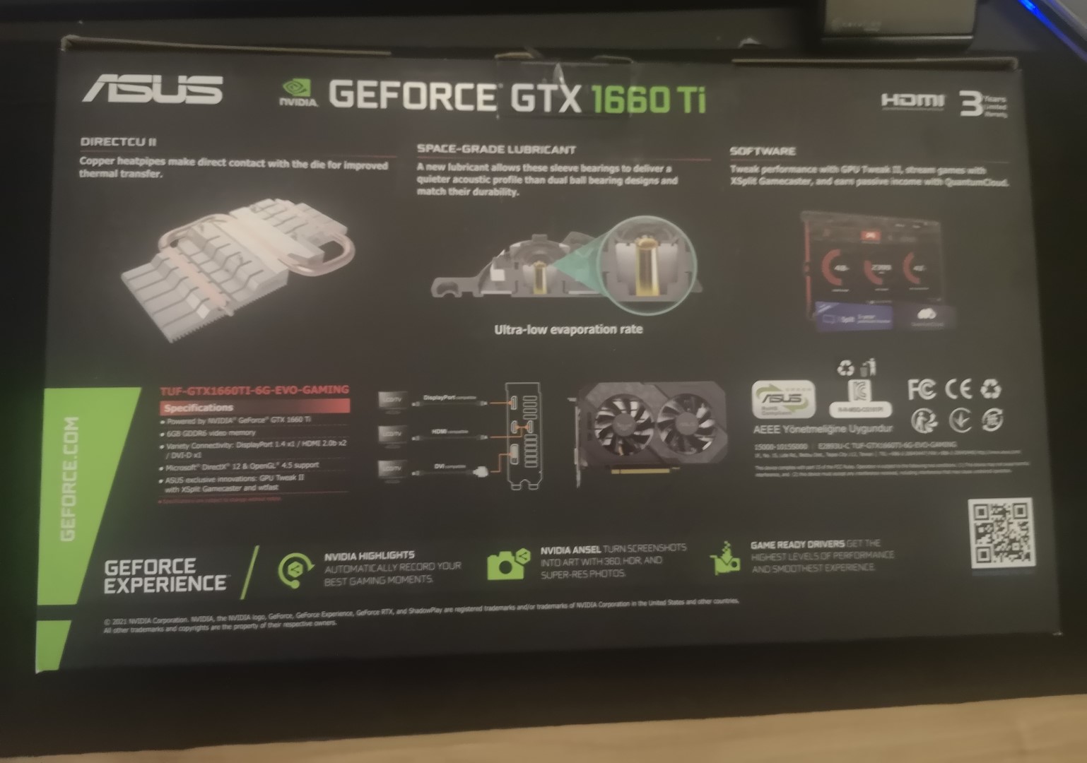 [SATILDI] Asus GTX 1660 TI Tuf Gaming Evo Top TUF-GTX1660TI-T6G-EVO ...