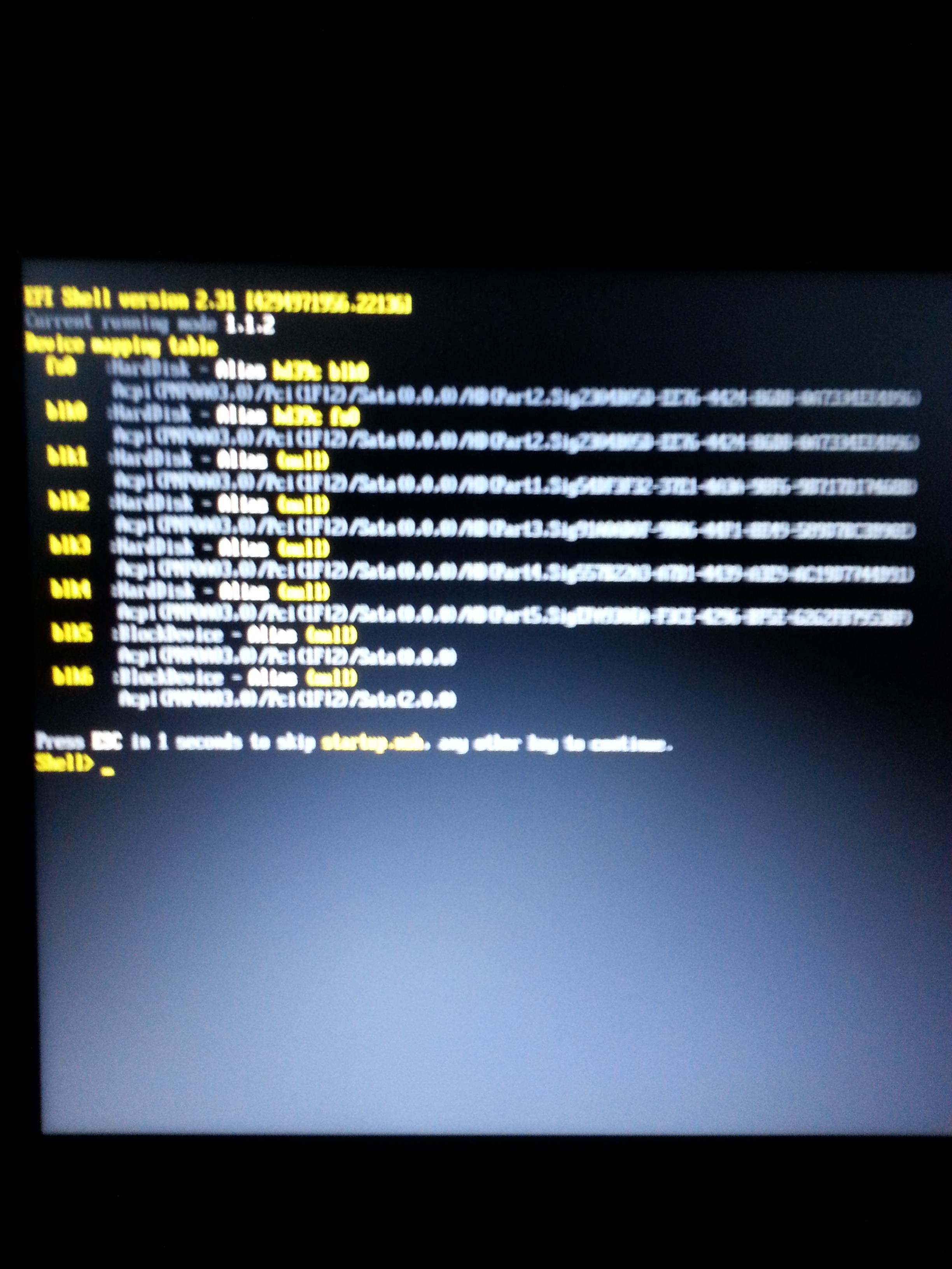 Efi shell version. EFI Shell Version 2.31. EFI Shell bootx64