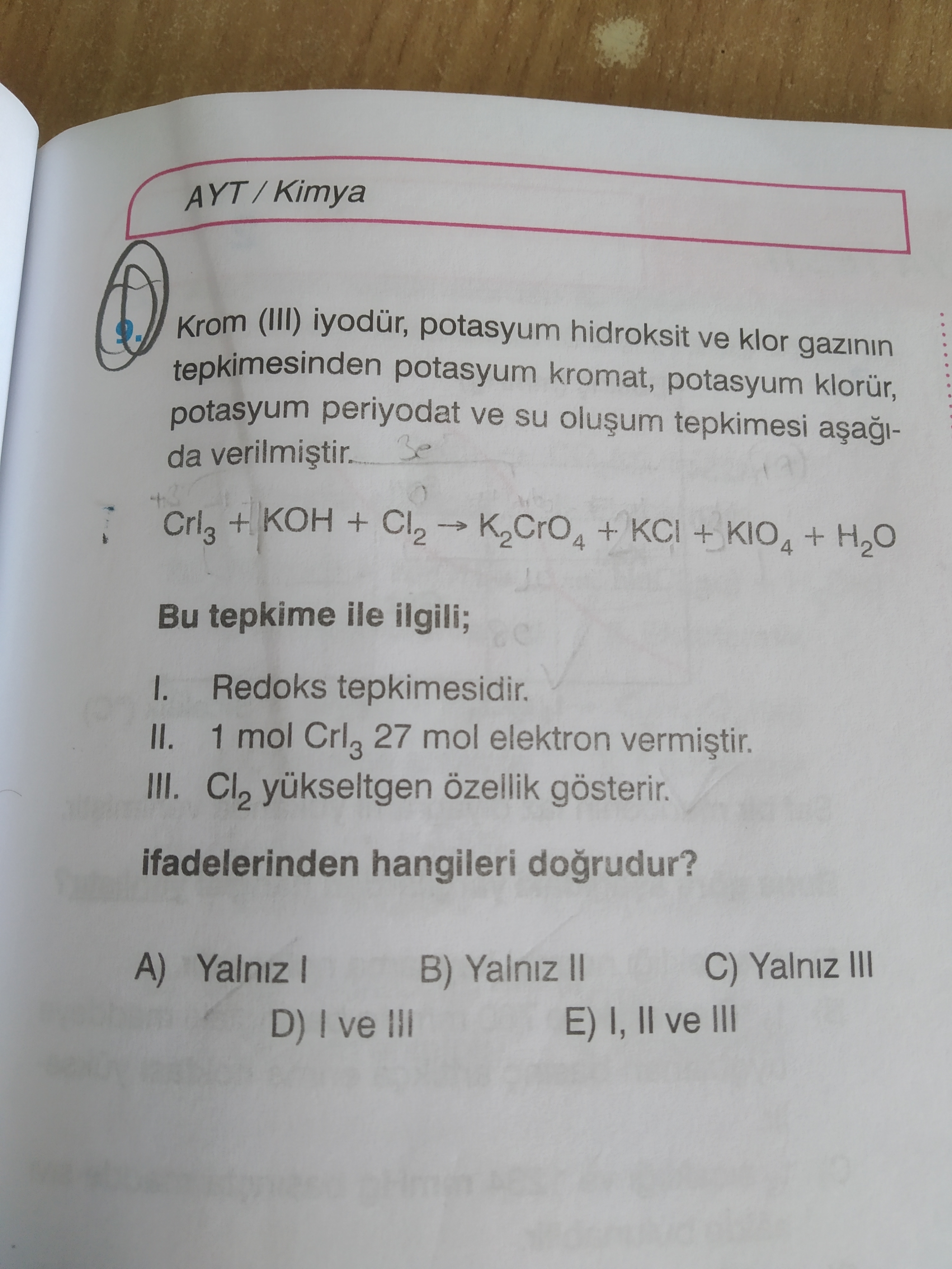 2 adet AYT Kimya sorusu » Sayfa 1 - 1