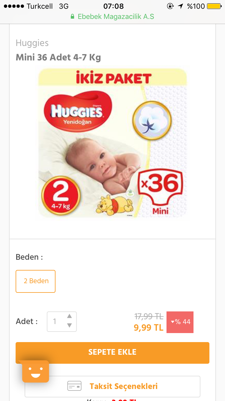 Huggies Bebek Bezi No2 36 Adet 9,99₺ EBebek YANİYOOORRRR » Sayfa 2 2