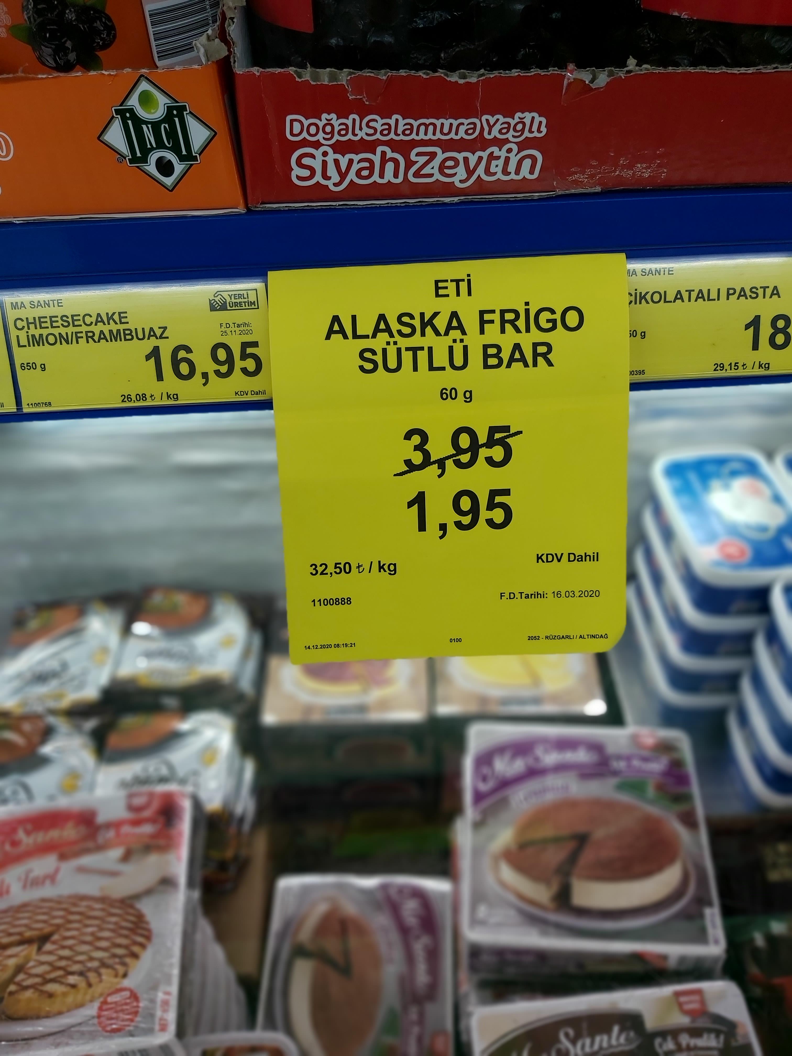 Bim Eti Frigo Alaska Bar Dondurma 1.95 Ankara/Ulus » Sayfa 1 1
