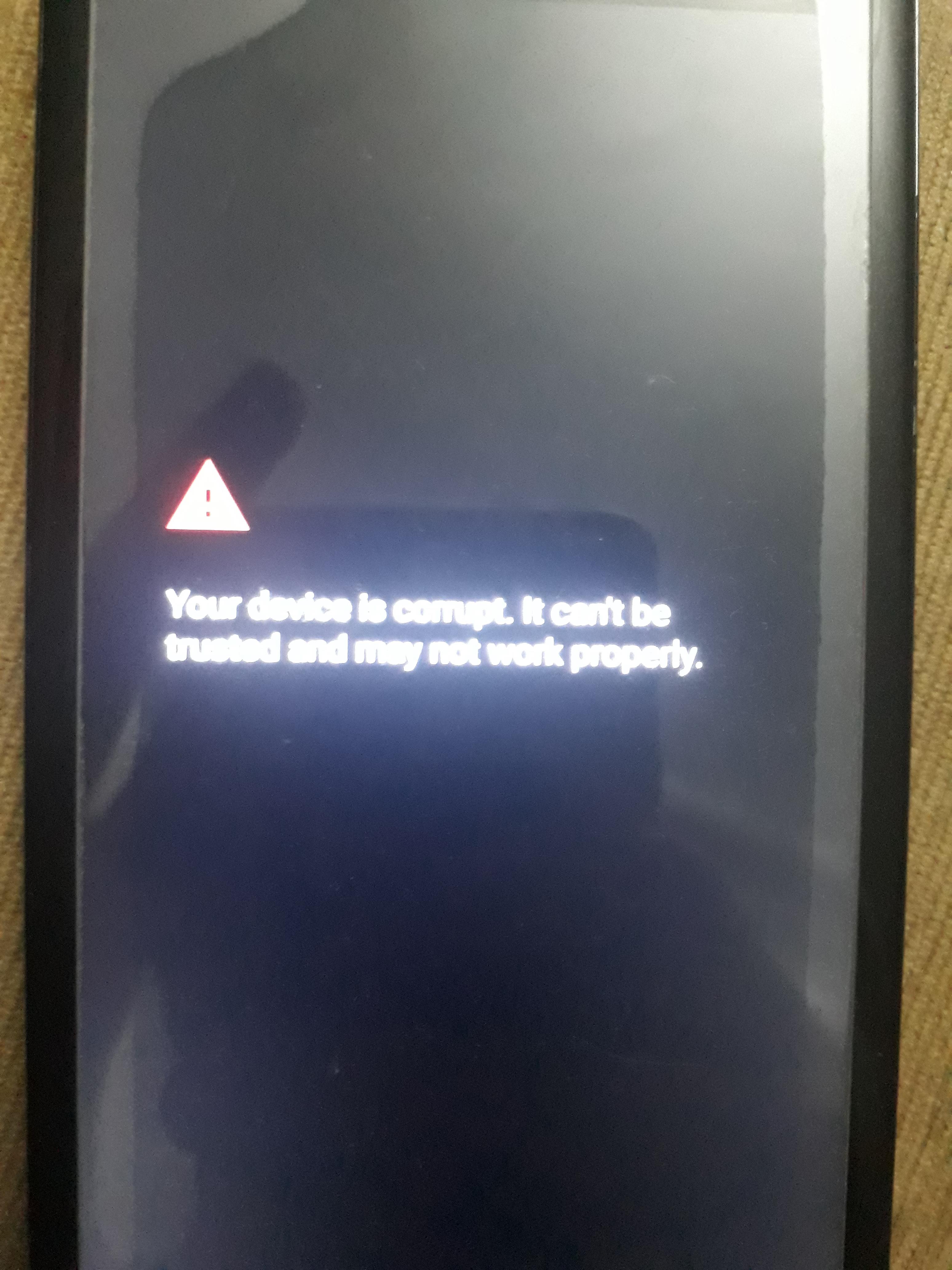 Что делать если на телефоне your device is corrupt