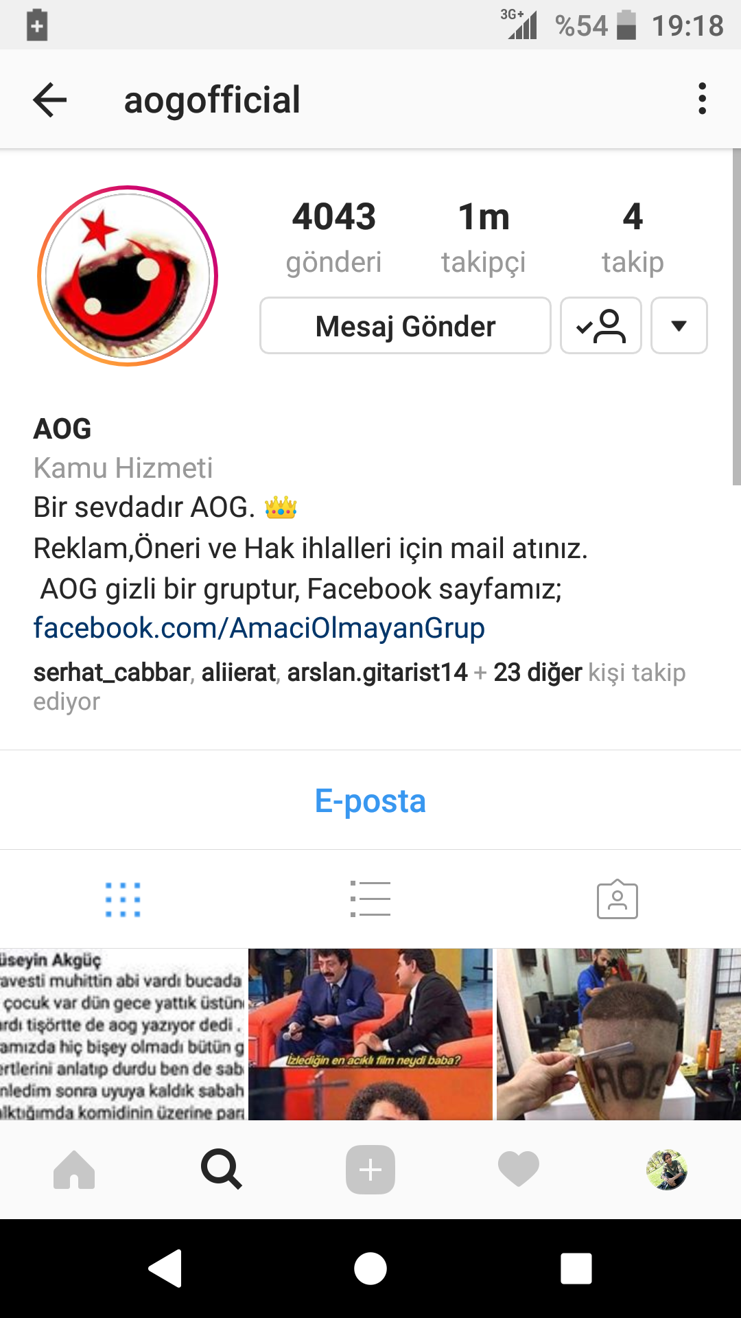 İnstagram öne çıkanlar » Sayfa 1 - 1