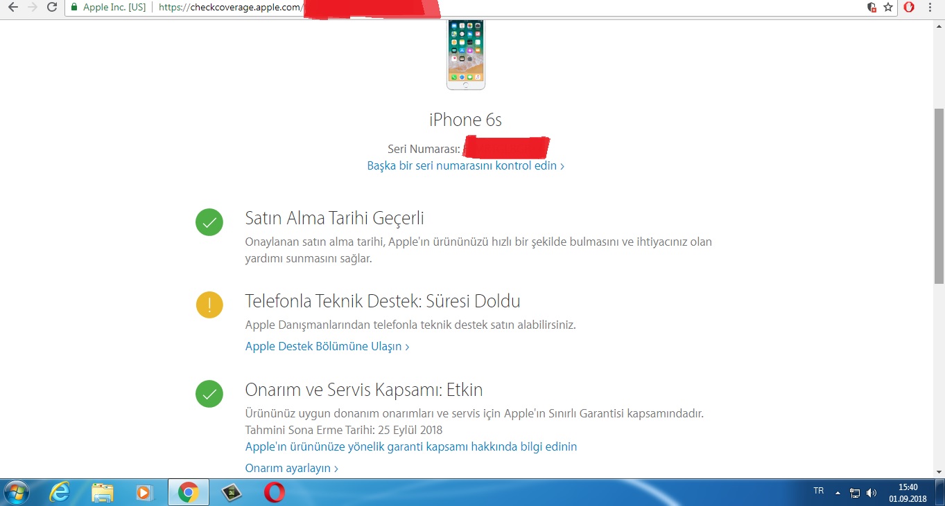 Bataryayı ücretsiz değiştirtebilir miyim? iPhone 6s