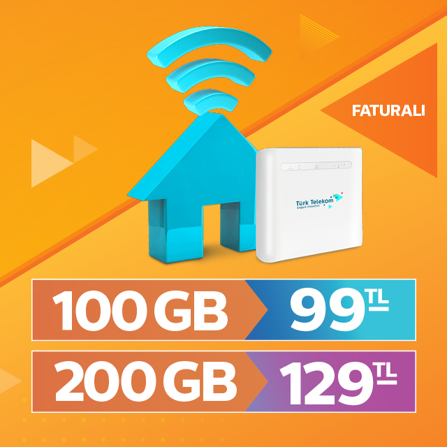 Tarifeleri Turktelekom 4.5G Ev 4.5G 179 TL