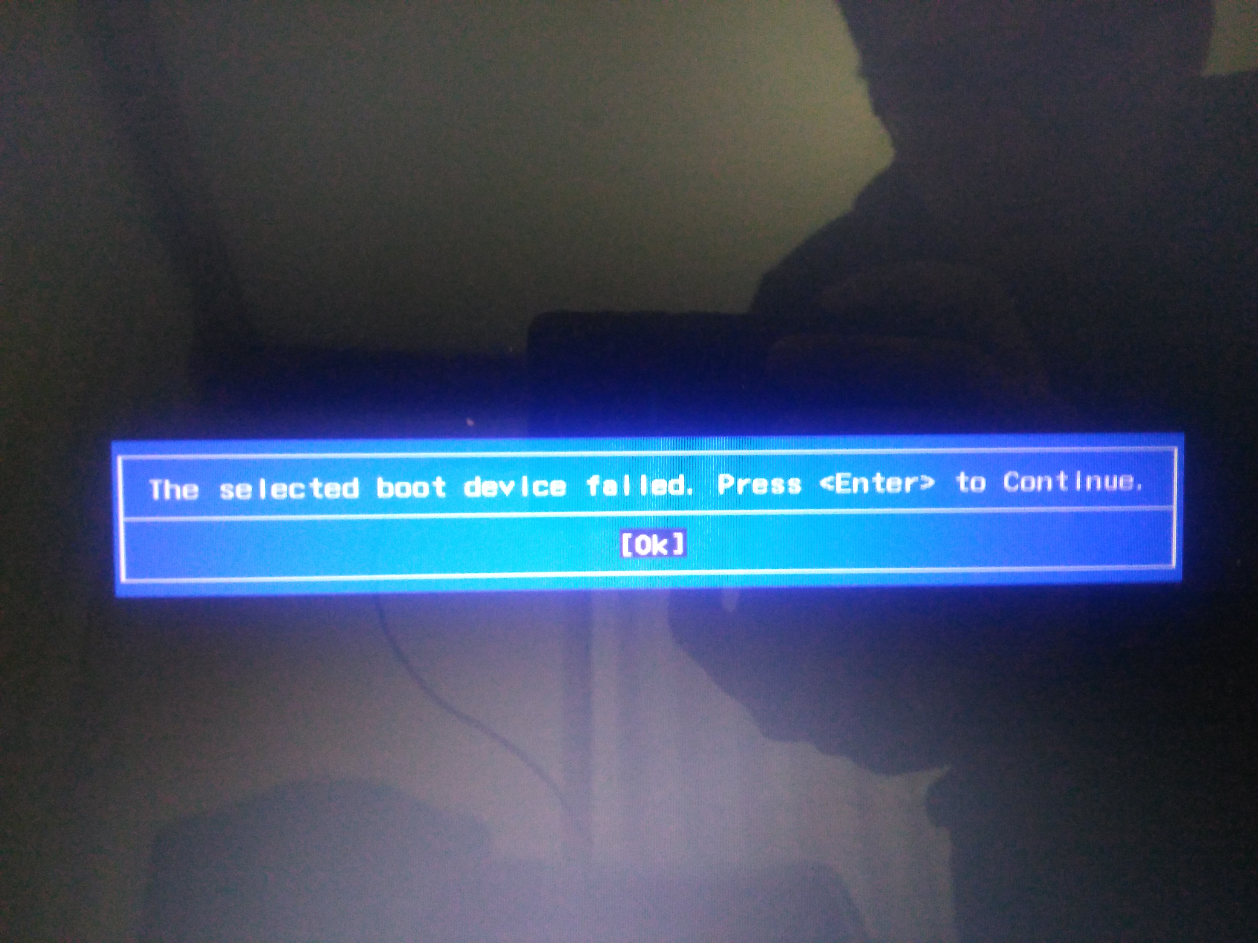 The selected boot device failed press enter to continue hp что делать