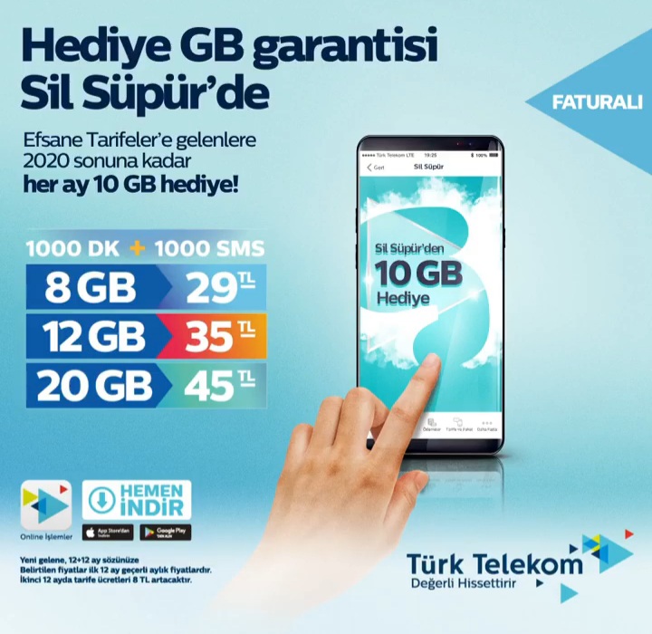 Türk Telekom Efsane Tarifeler de GB Garantisi! » Sayfa 1 1