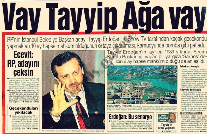 Erdoğan'ın 1989'da kaçak inşaattan 10 ay hapis almış olması