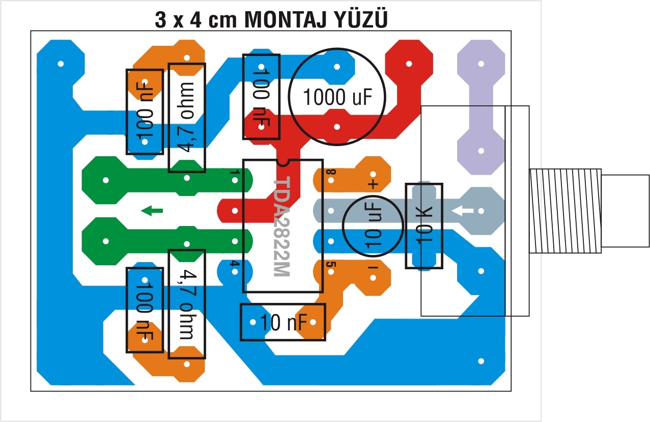 Tda2822m схема усилителя мостом