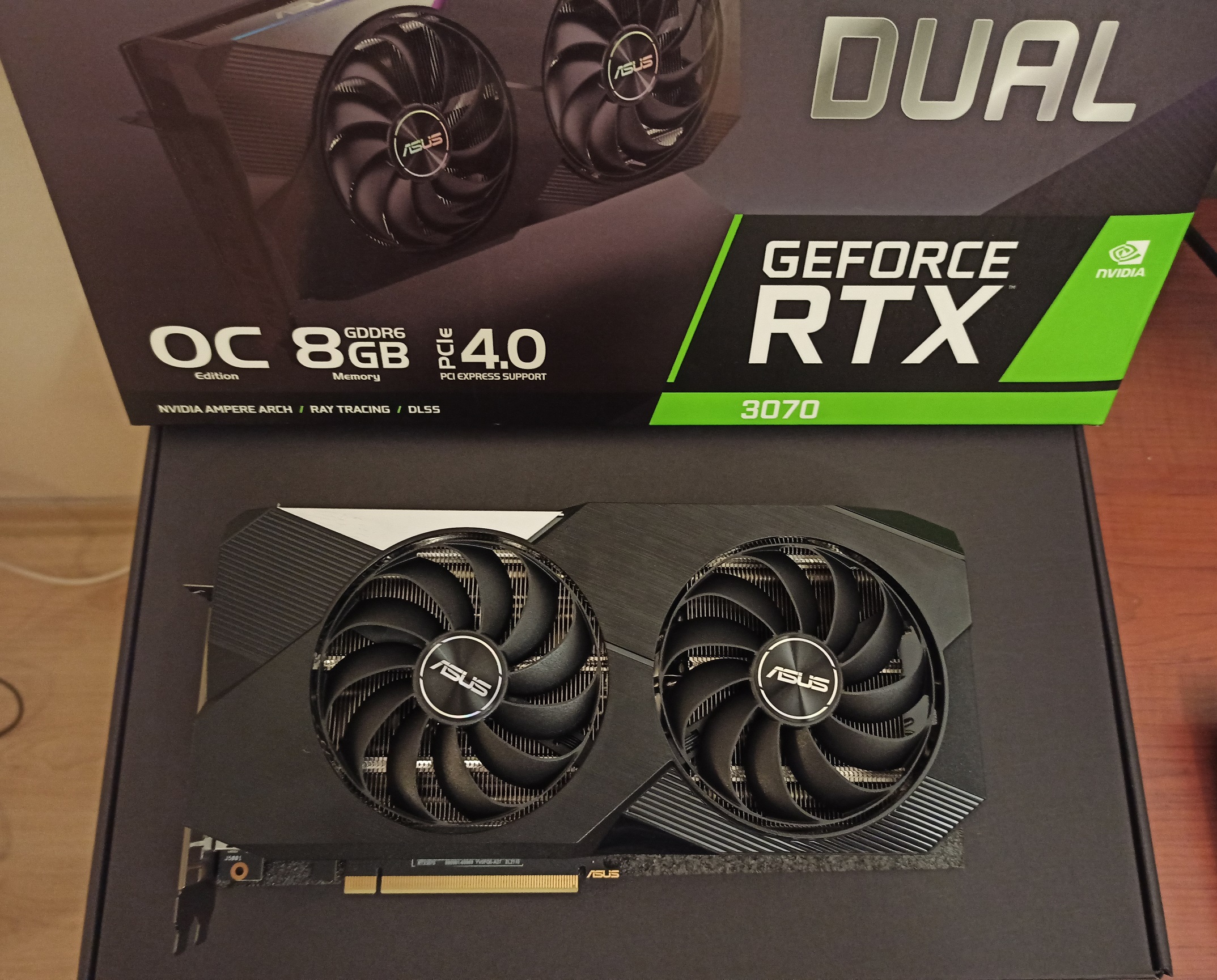 Dual oc lhr. ASUS 3050 RTX Dual OC коробка. ASUS 3070 Dual ремонт.