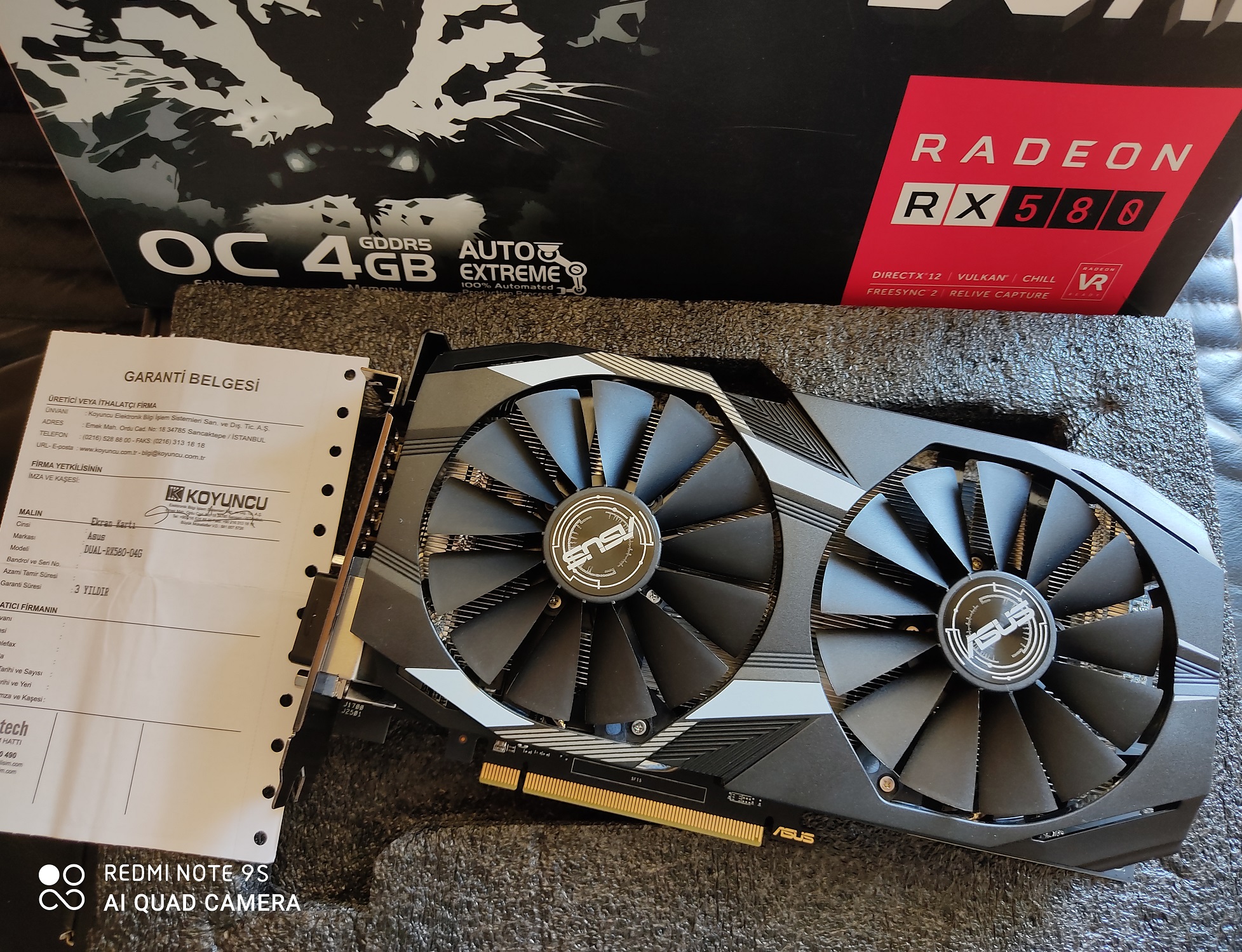 Asus dual rx580 4gb в разборе