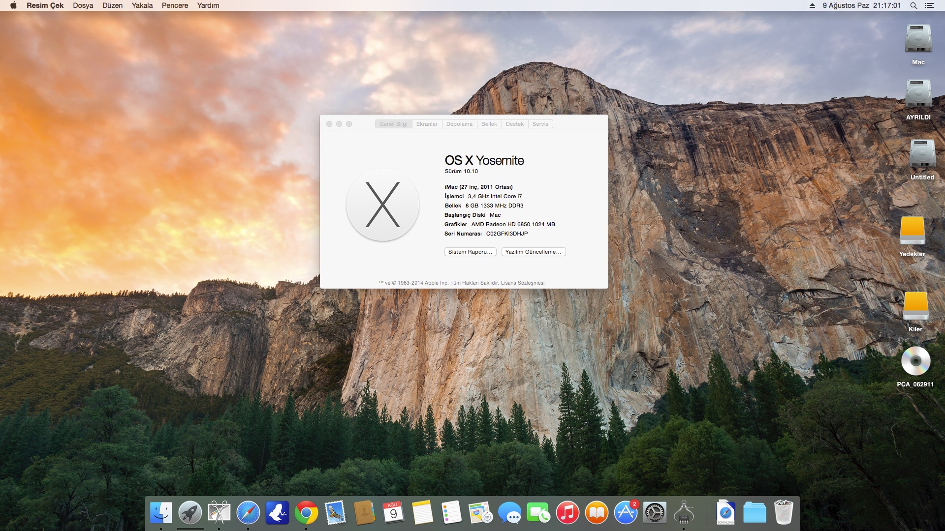 Хакинтош Yosemite